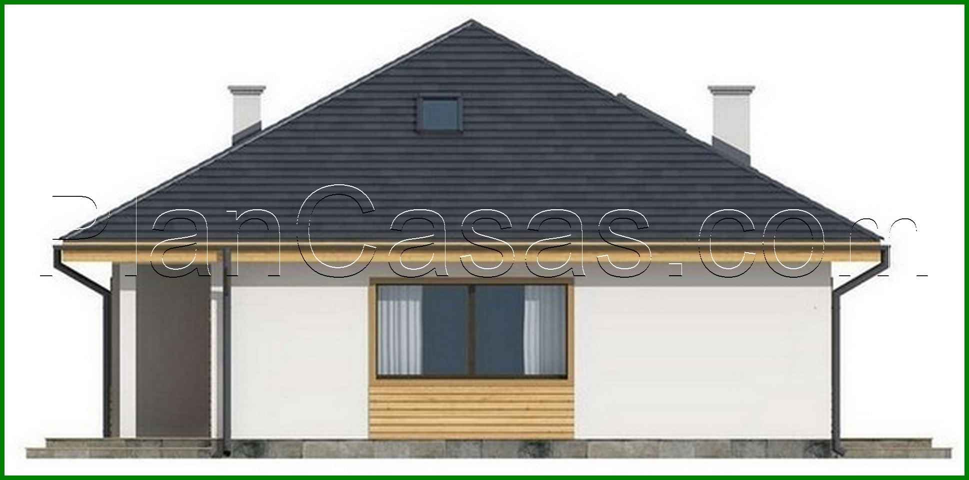 Visualization gallery - The project of a one-story classic-style house with a four-gable roof