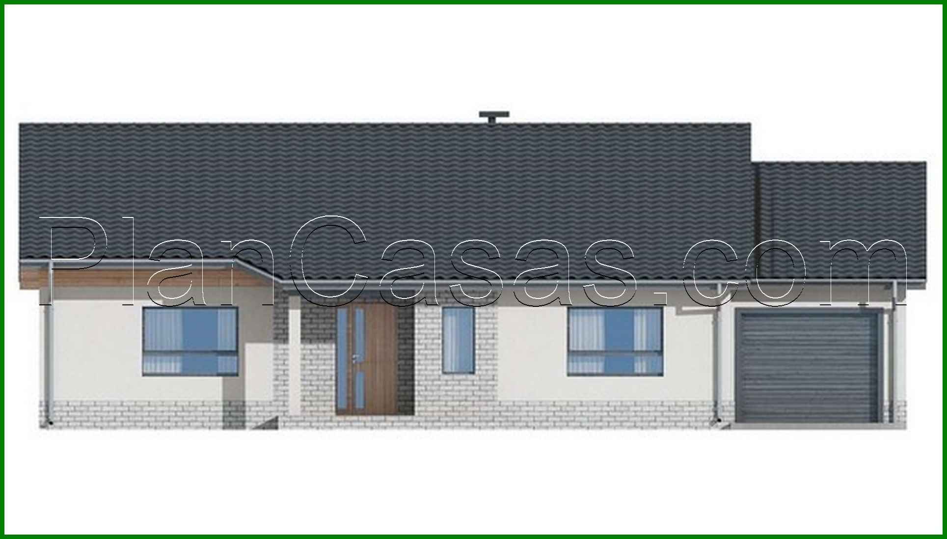 Visualization gallery - The project of a one-story classic house with a garage