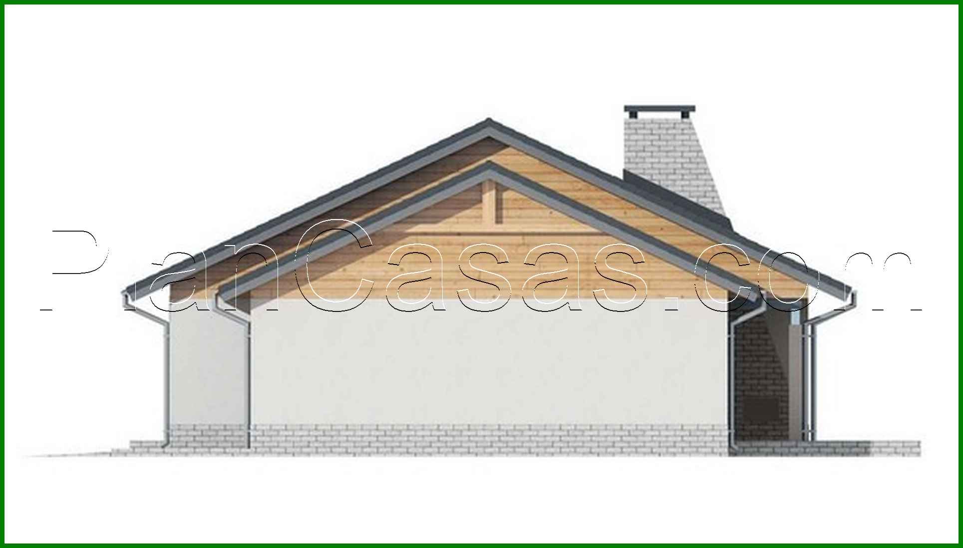 Visualization gallery - The project of a one-story classic house with a garage