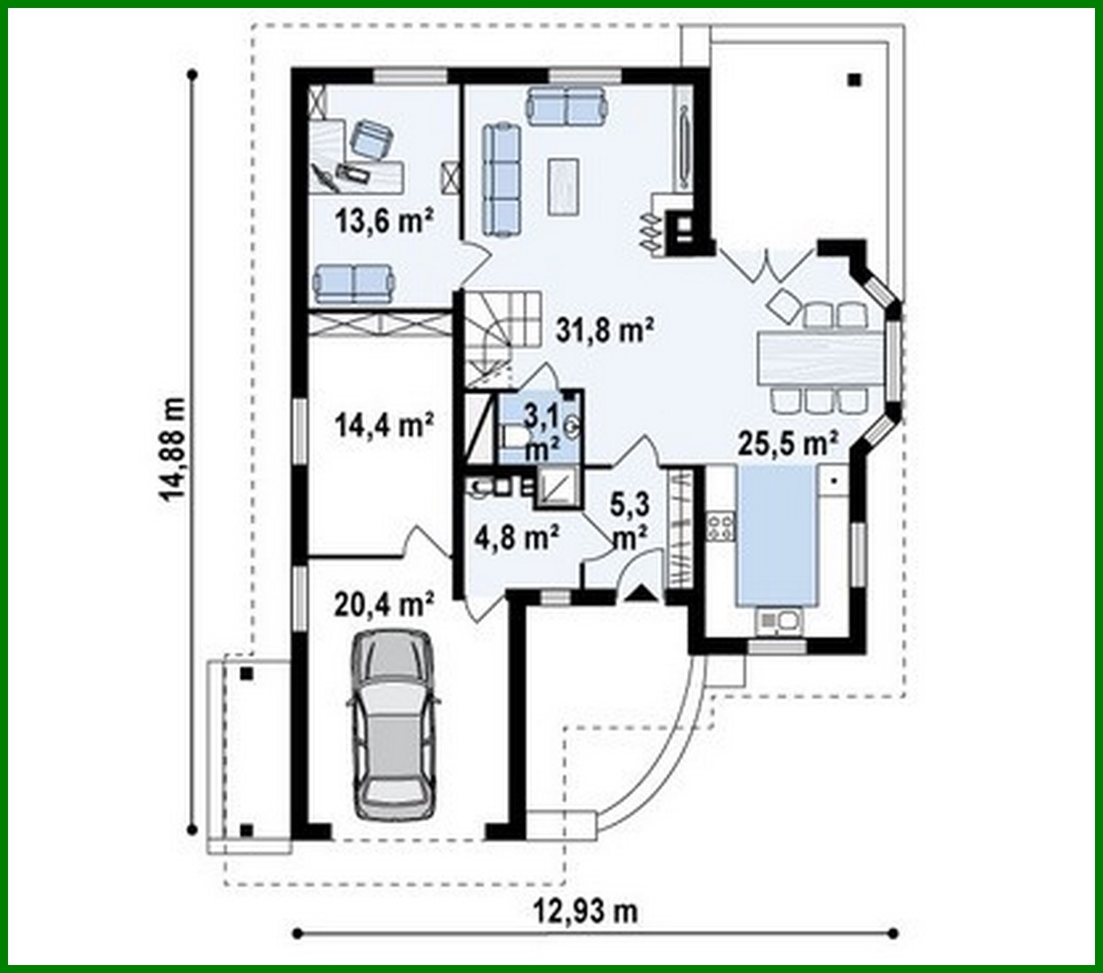 Visualization gallery - Magic house - a project of a magic house with an attic ready for construction