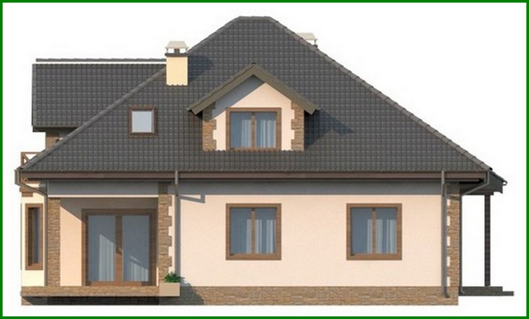 Visualization gallery - Magic house - a project of a magic house with an attic ready for construction