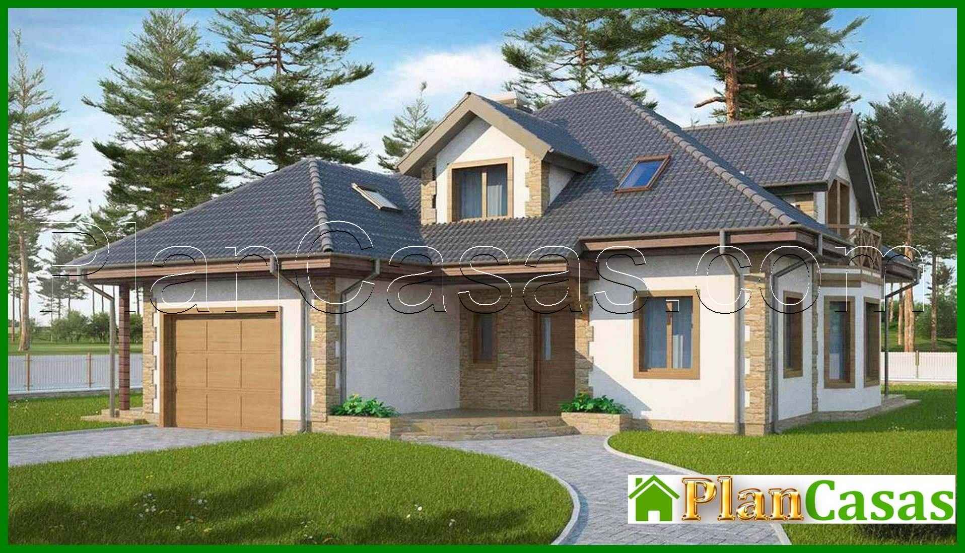 Magic house - a project of a magic house with an attic ready for construction house plan