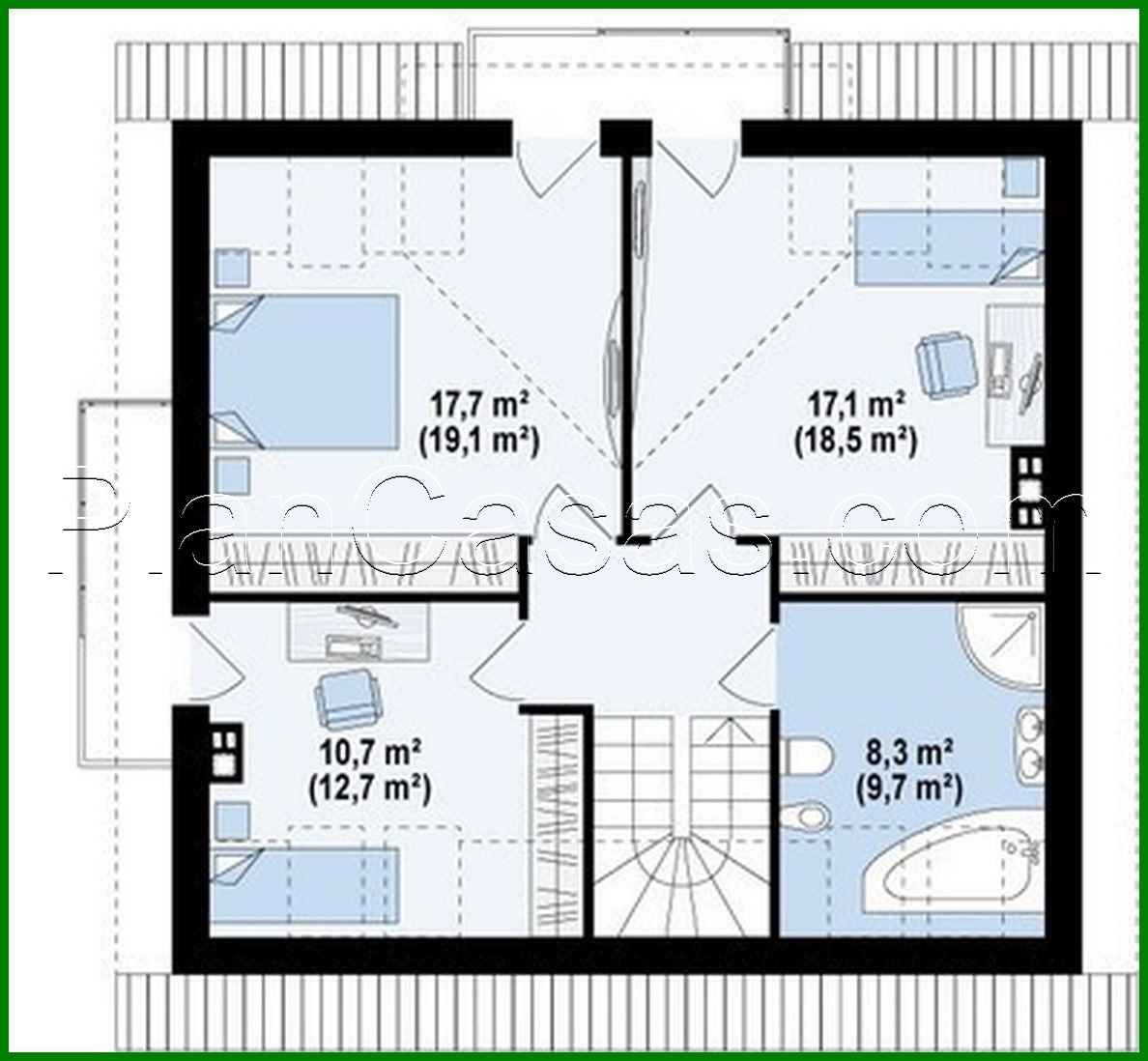 Visualization gallery - Project of a small beautiful house with an attic