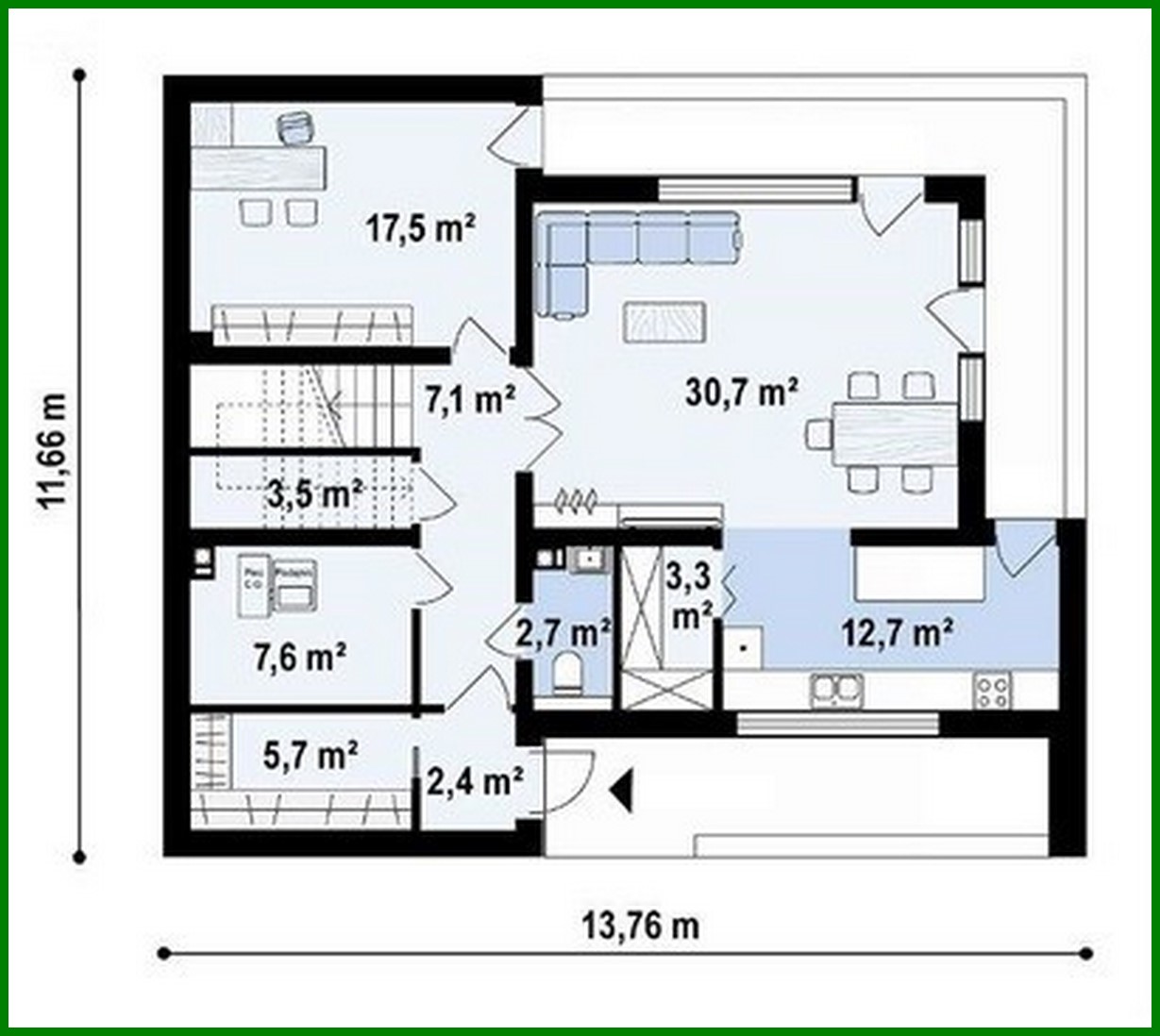 Visualization gallery - Plan of a nice two-story cottage on 183 square meters. m in the style of minimalism