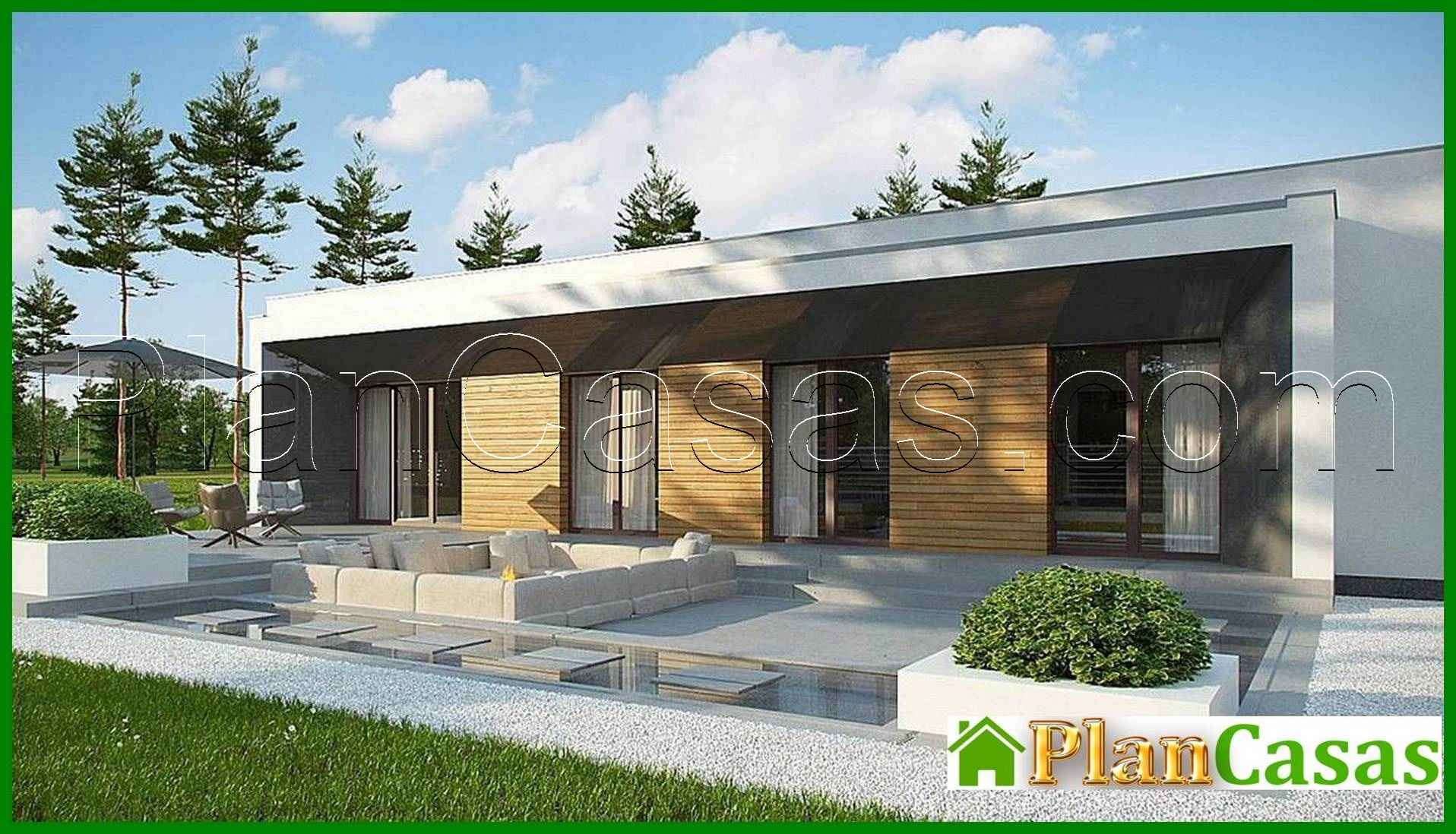 Project of a modern cottage with an area of 170 square meters. m with three bedrooms and bathrooms house plan