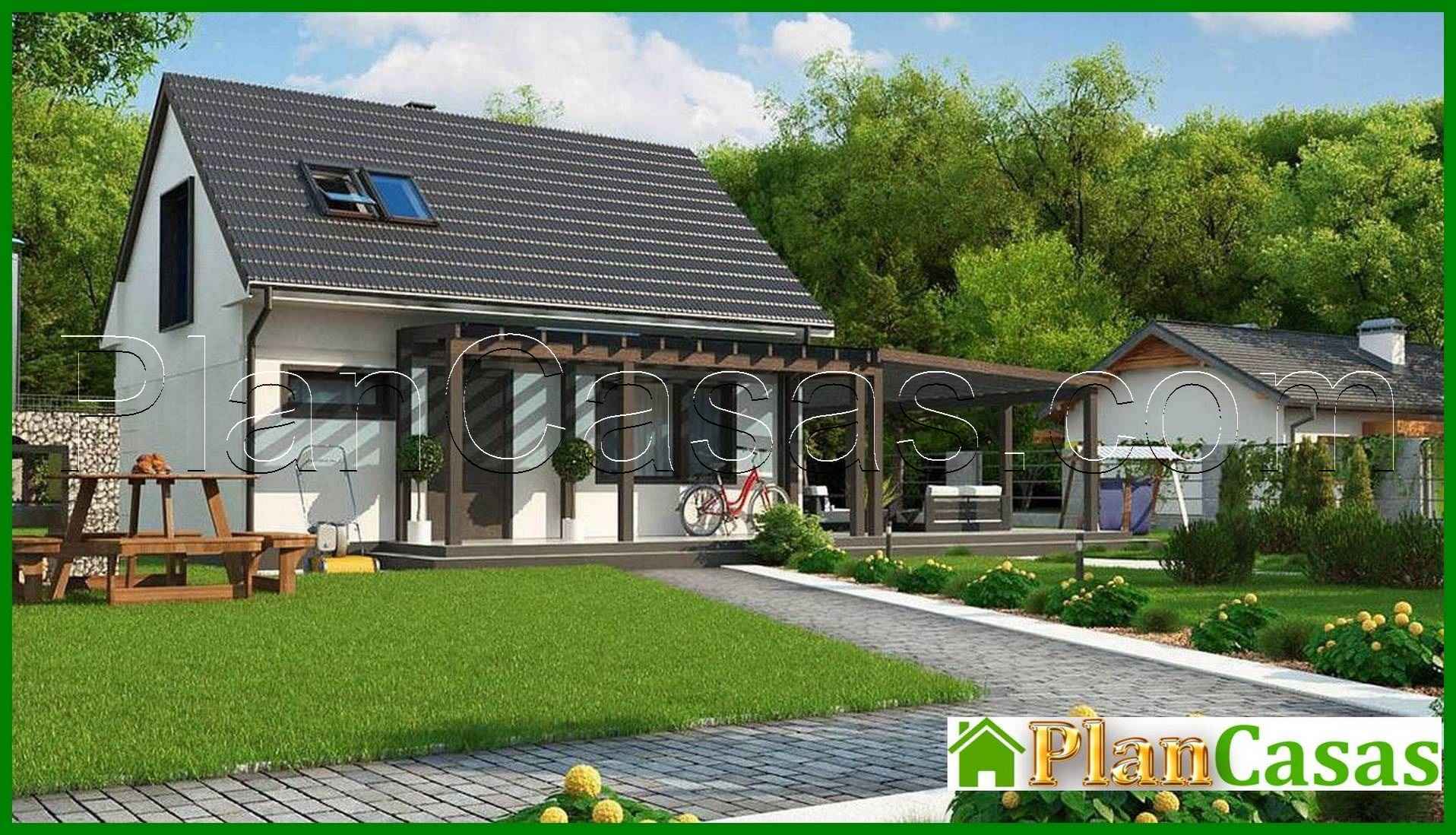 Visualization gallery - The project of a compact house on 104 square meters. m with a mansard on three bedrooms