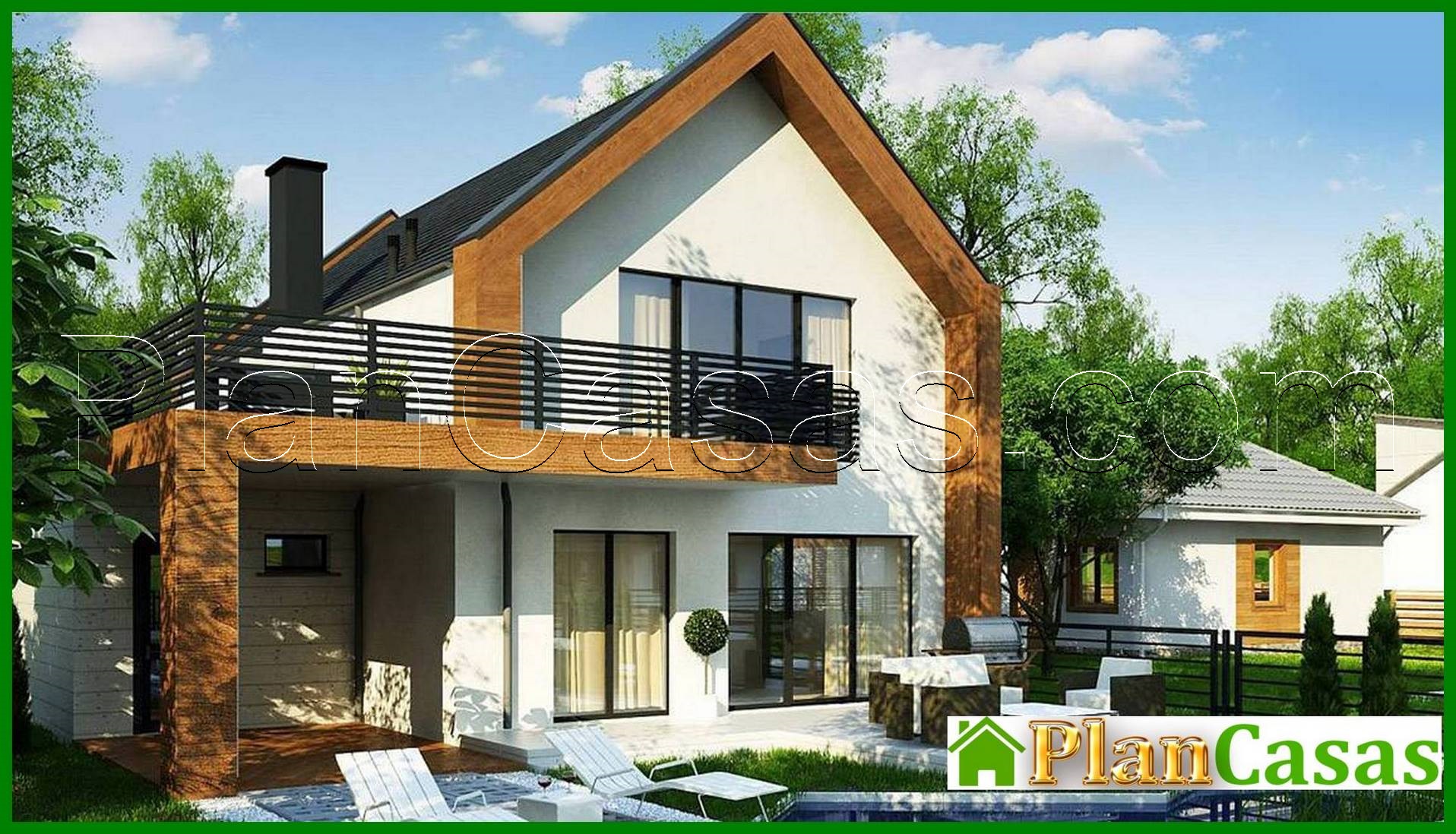 Visualization gallery - The project of a spacious cottage with an area of ​​173 square meters. m with two kitchens