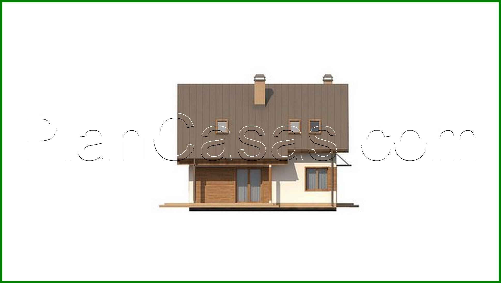 Visualization gallery - The project of a two-story house on 133 square meters m with french balconies