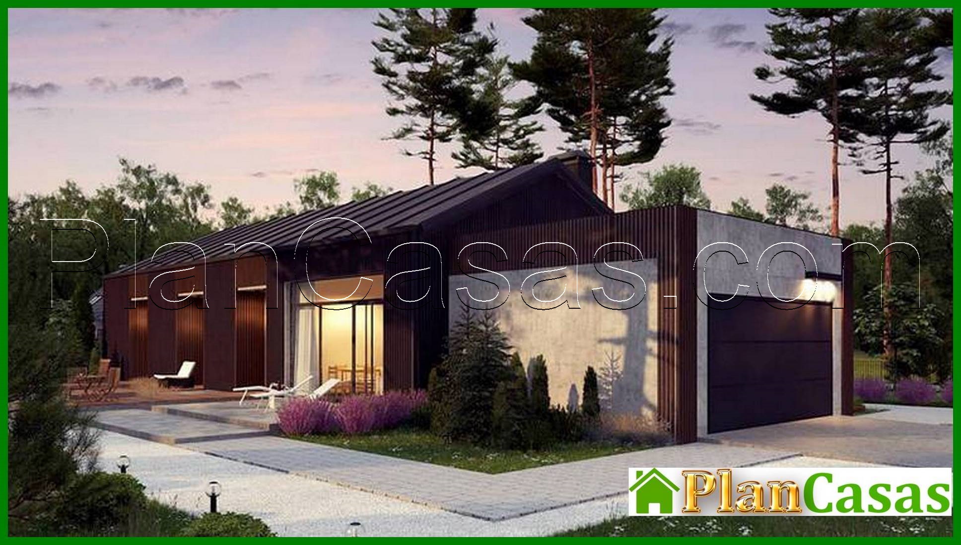 Project of the cottage with an area of ​​170 square meters. four bedroom barnhouse style house plan