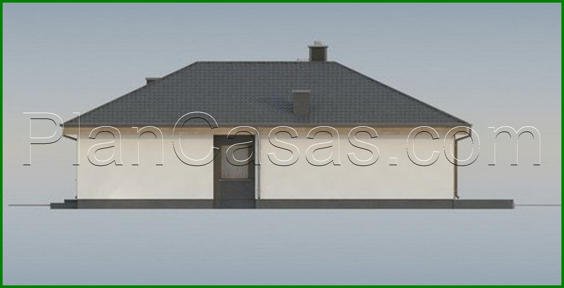 Visualization gallery - The project of a one-story house with an area of ​​120 square meters. m, decorated with artificial stone