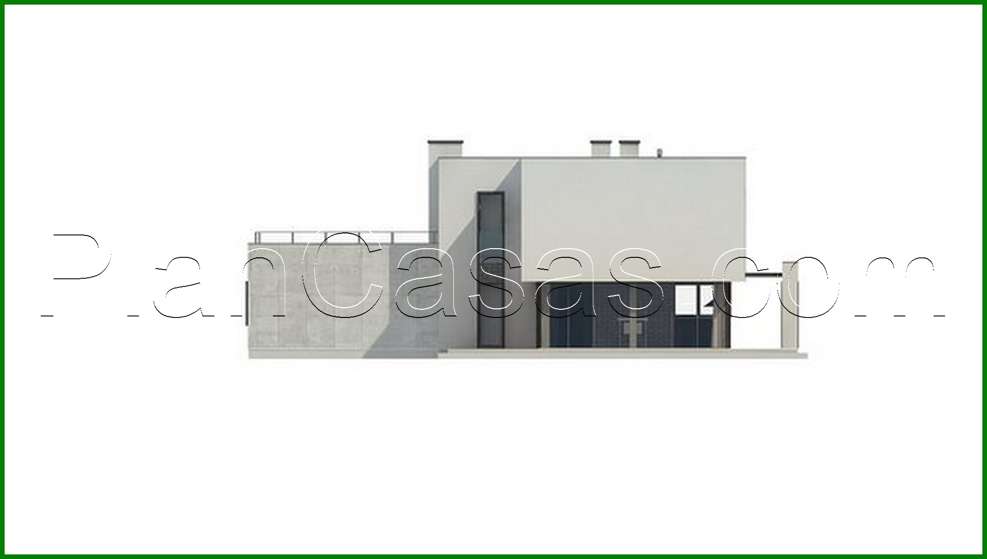 Visualization gallery - Plan of a modern mansion with an area of ​​283 square meters. m with an attached garage for two cars