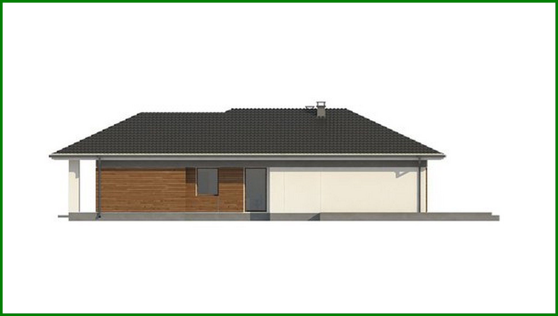 Visualization gallery - The project of a compact cottage on 116 square meters. m under a pitched roof made of metal