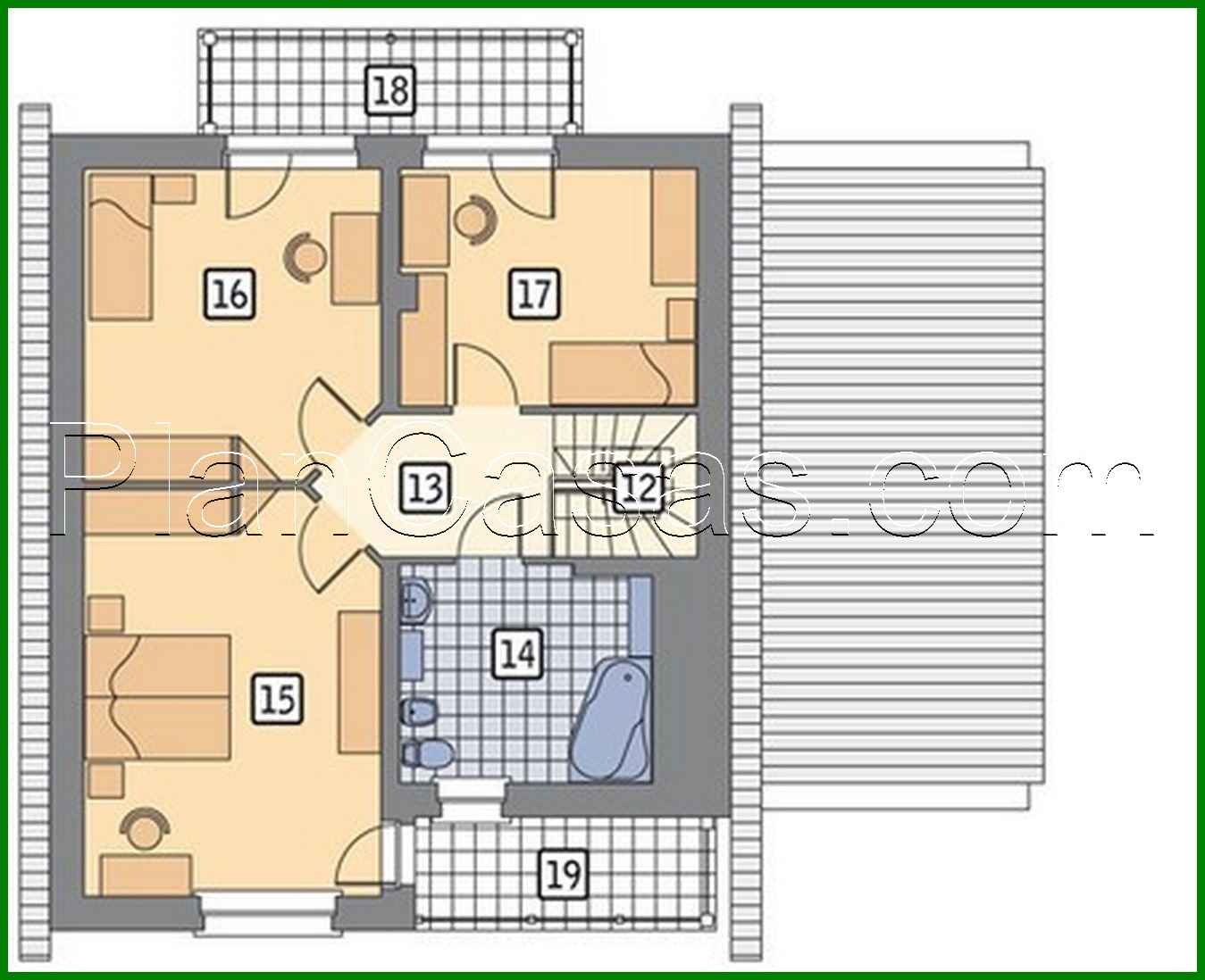 Visualization gallery - Two-storey house in chocolate tones