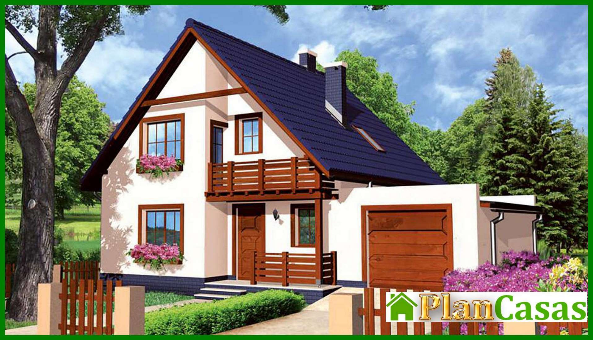 Visualization gallery - Two-storey house in chocolate tones