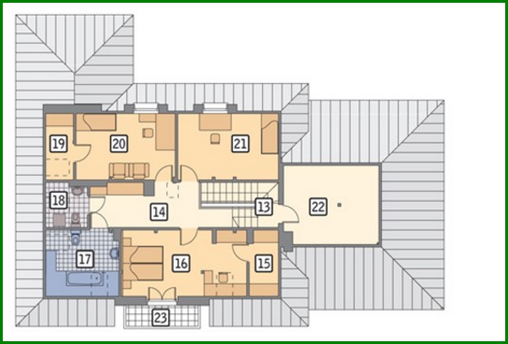 Visualization gallery - Beautiful house with an attic