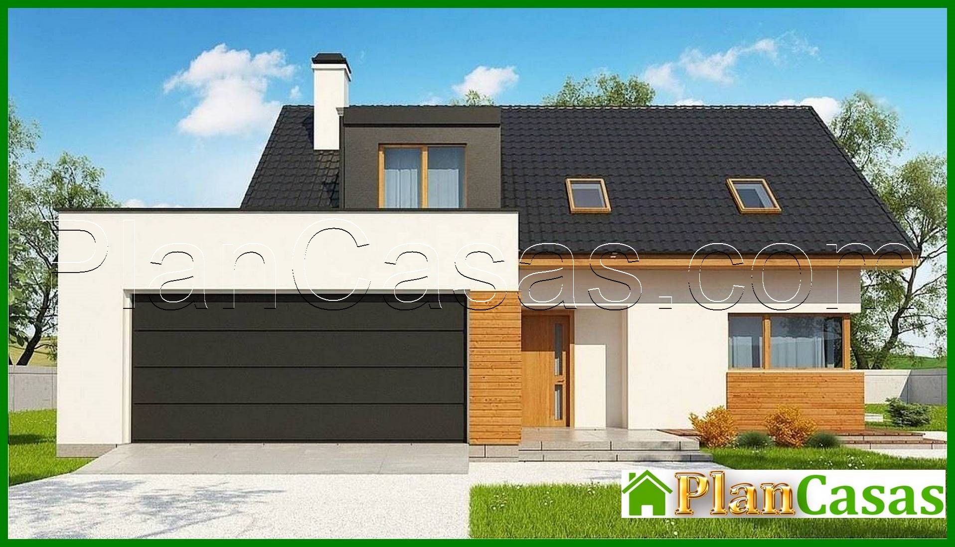 Two-storey cottage with an area of ​​more than 200 m2 house plan