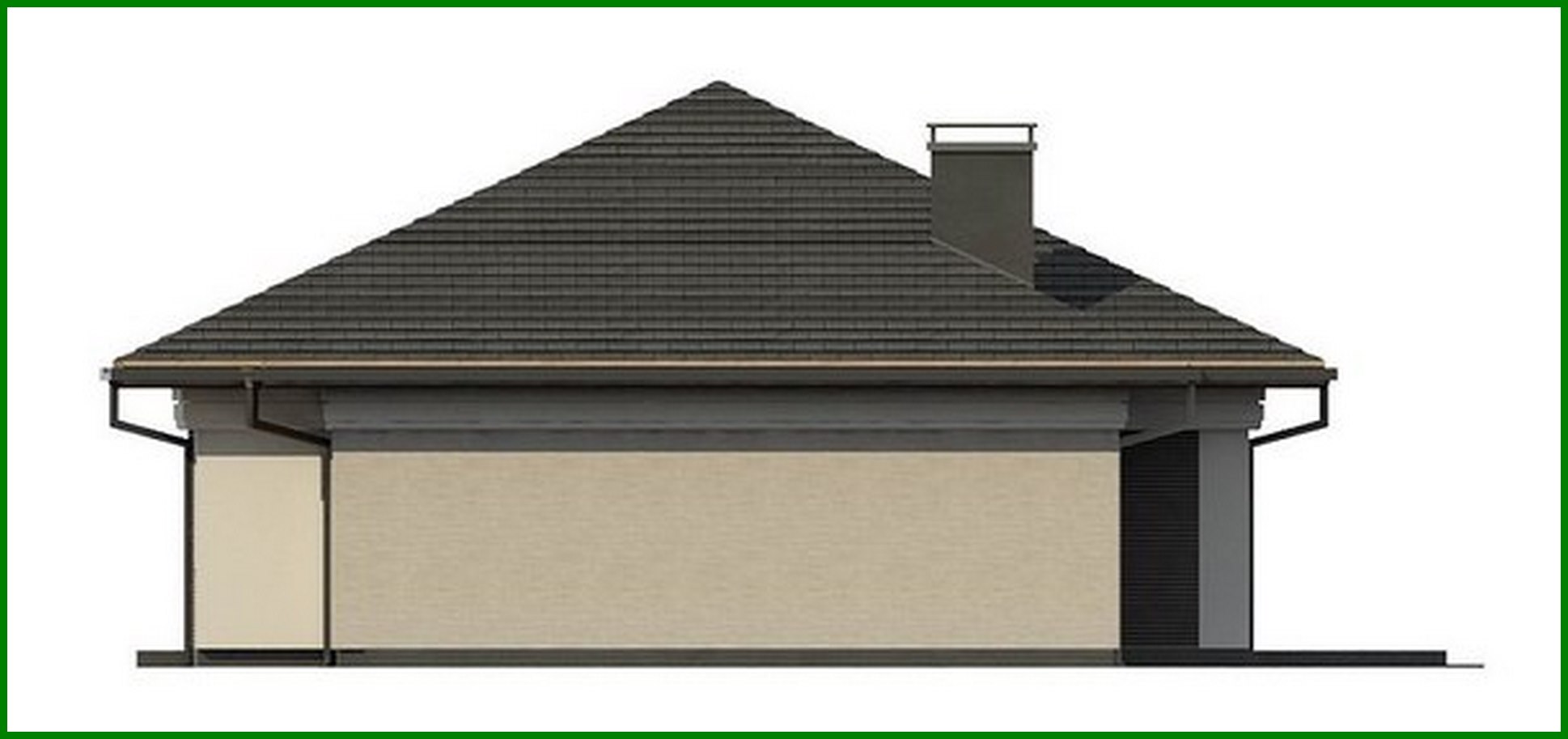 Visualization gallery - One-story cottage for a narrow plot