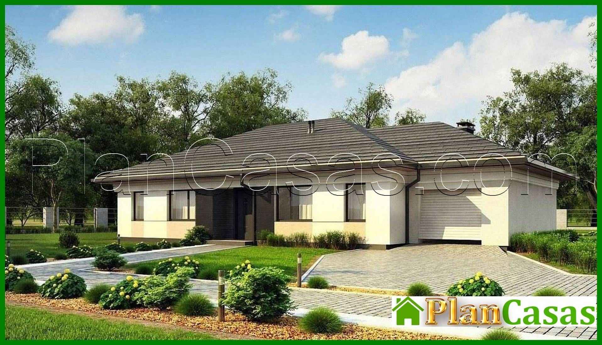 One-story cottage for a narrow plot house plan