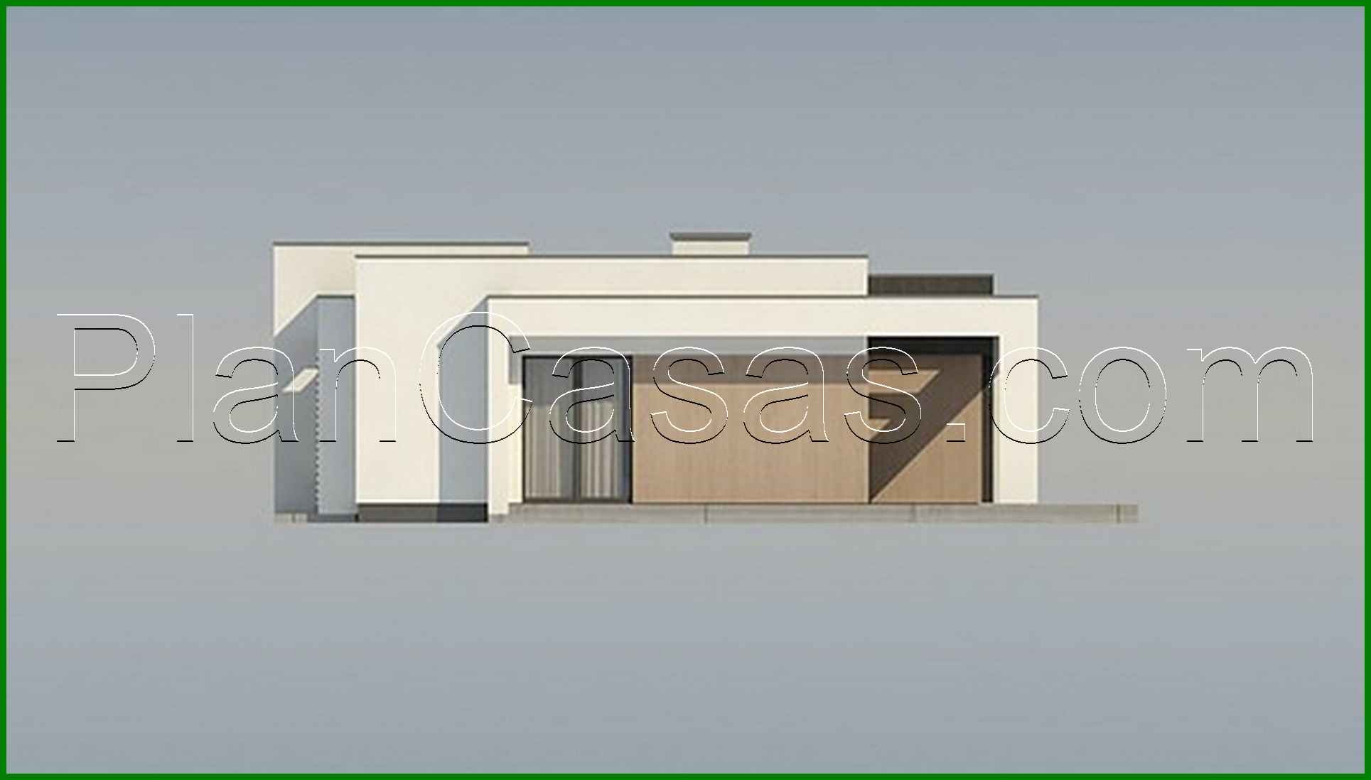 Visualization gallery - Small one-story cottage with a flat roof