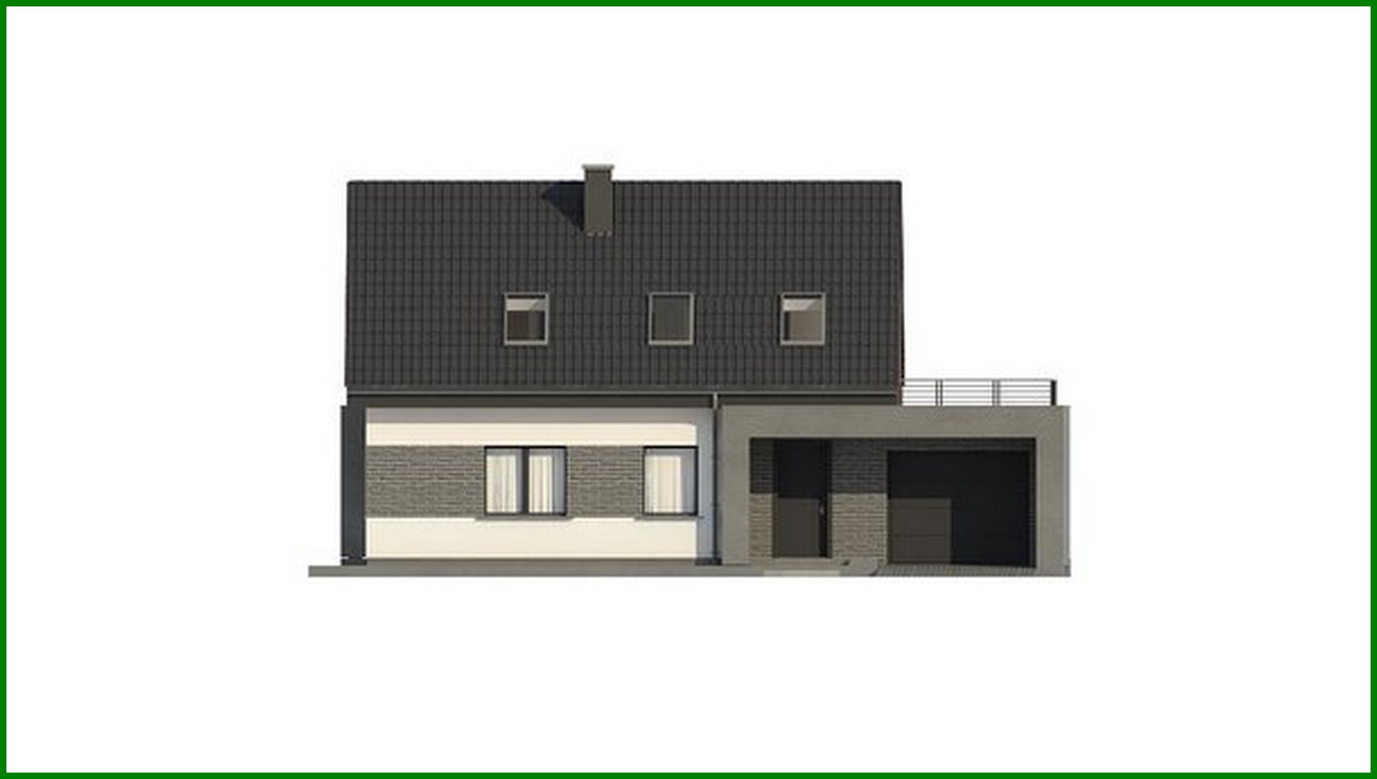 Visualization gallery - Interesting project with a large terrace above the garage