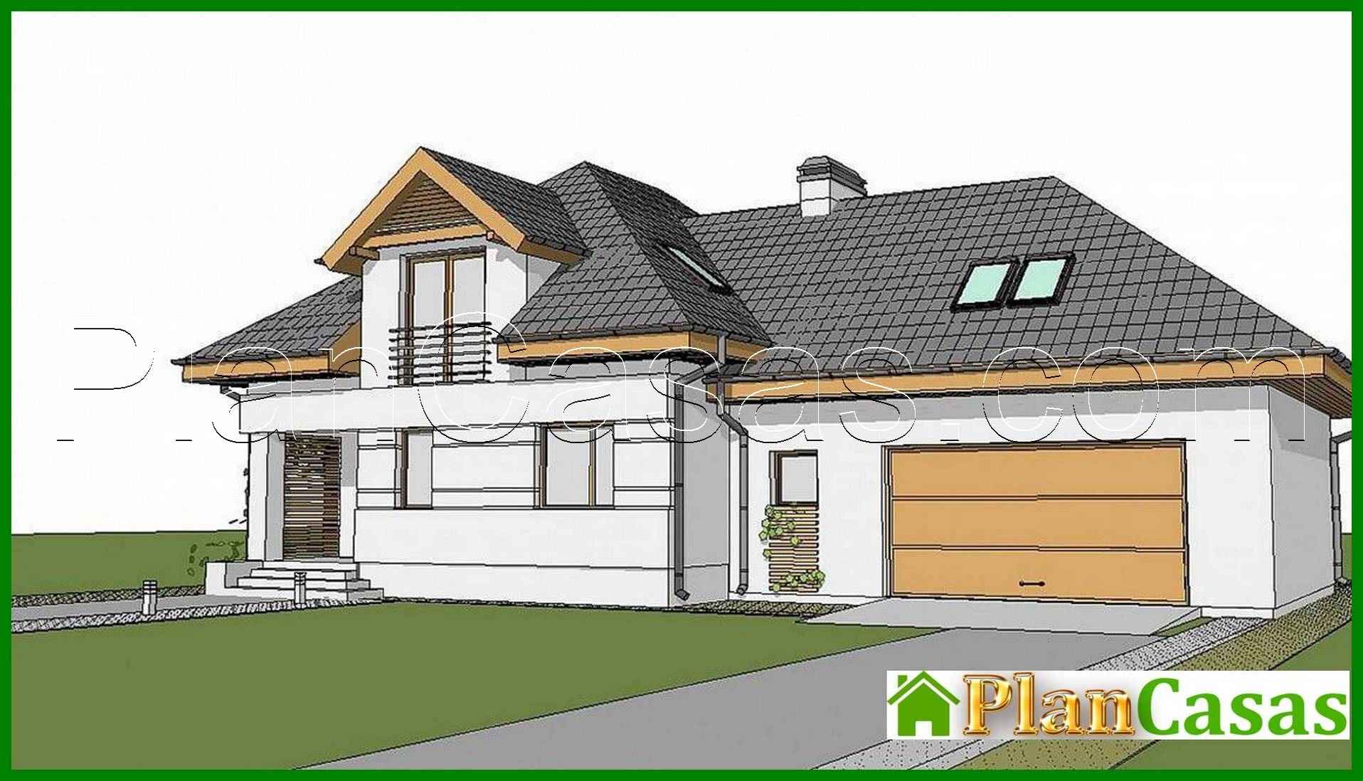 Comfortable house with a spacious attic house plan