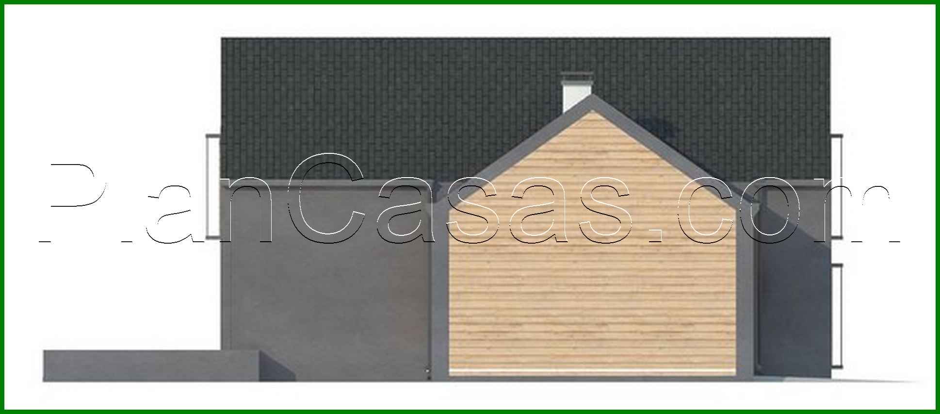 Visualization gallery - Cottage with an attic with a garage for two cars