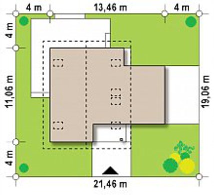 Visualization gallery - The project of a classic two-story cottage with a garage for two cars with an area of ​​more than 150 m²