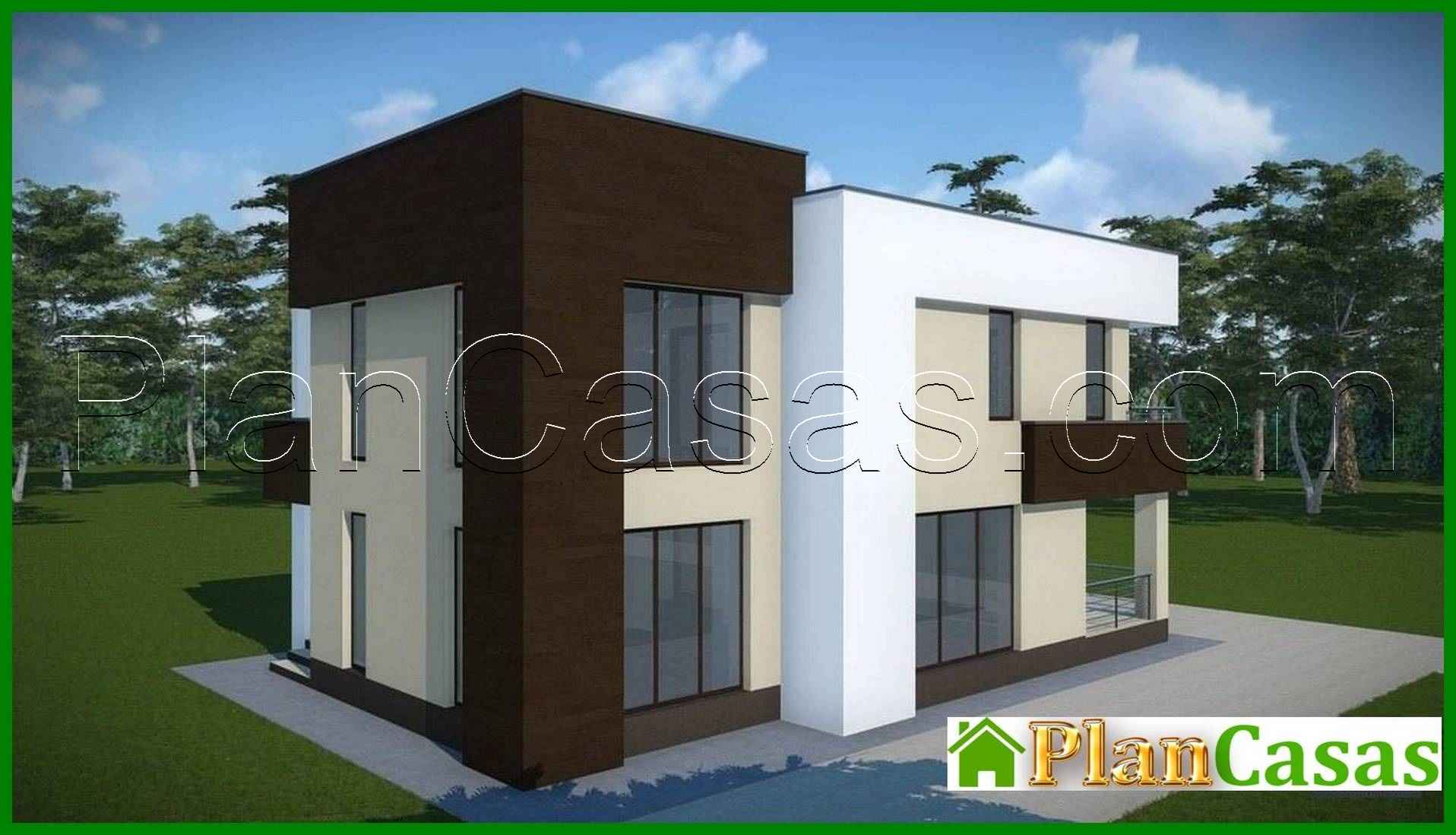 Visualization gallery - The architectural design of an ultramodern cottage, two floors