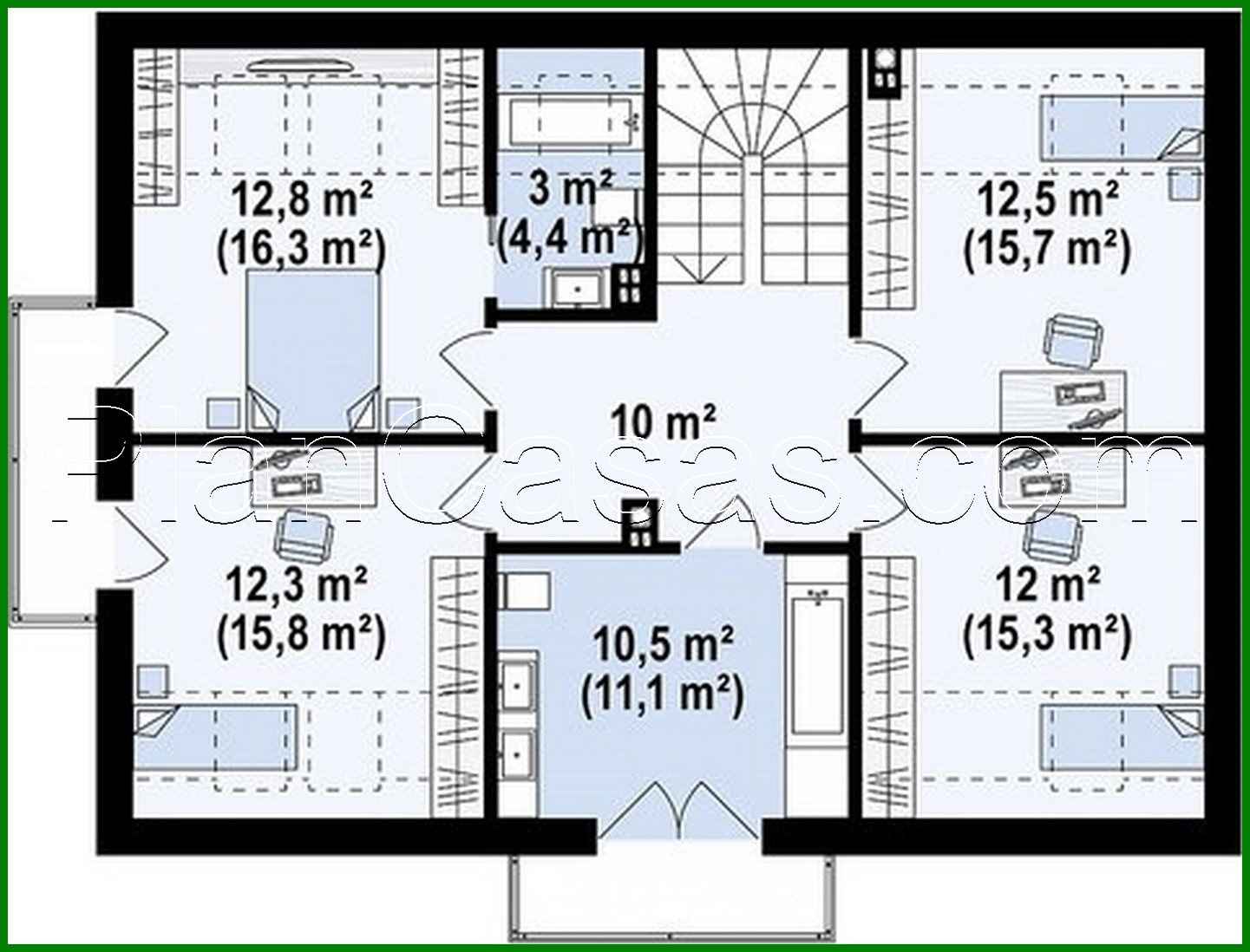 Visualization gallery - Two-story cottage in a classic style with an eclectic inclusion of cubism