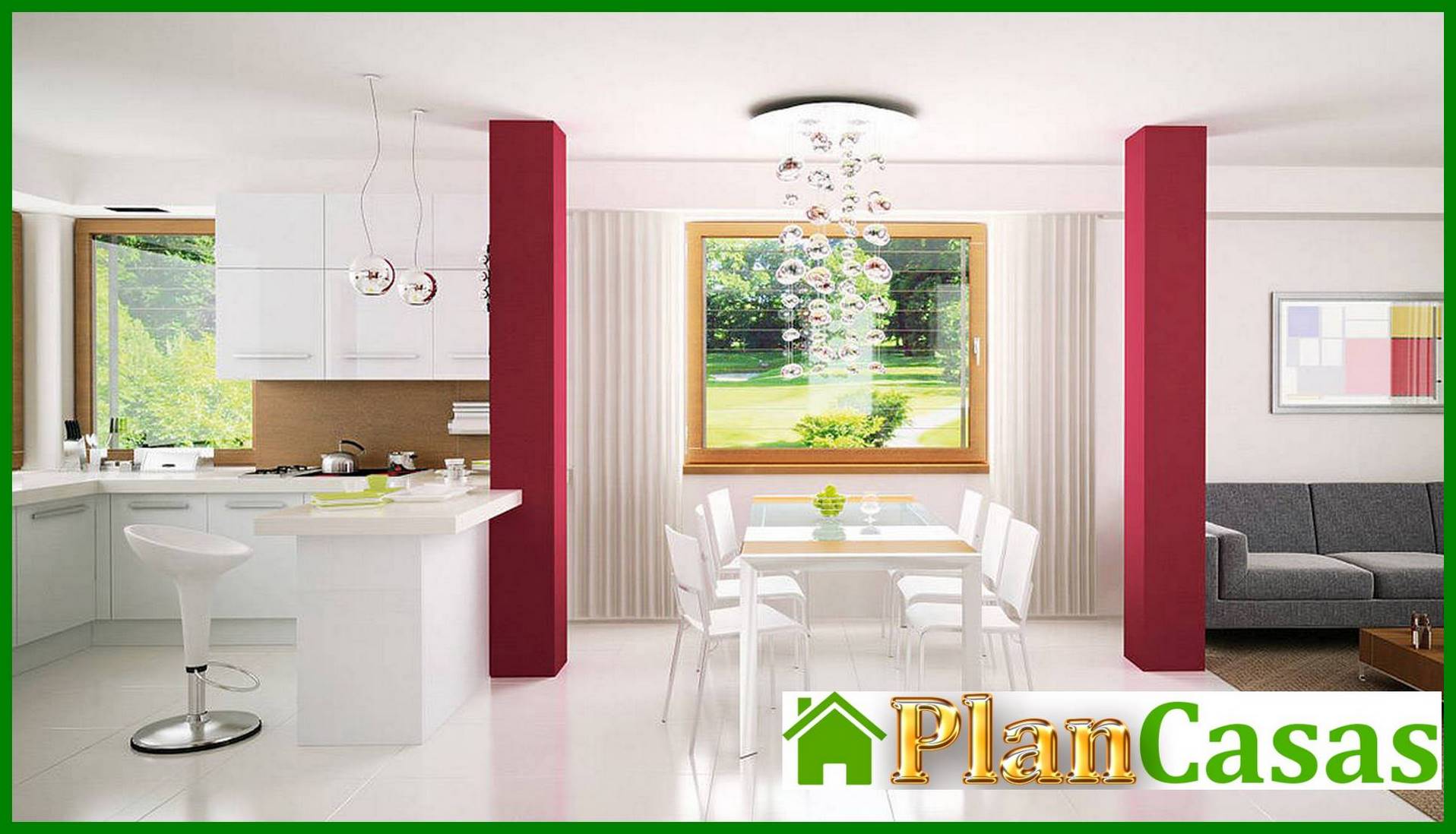 Visualization gallery - Stylish two-story house with an attached garage