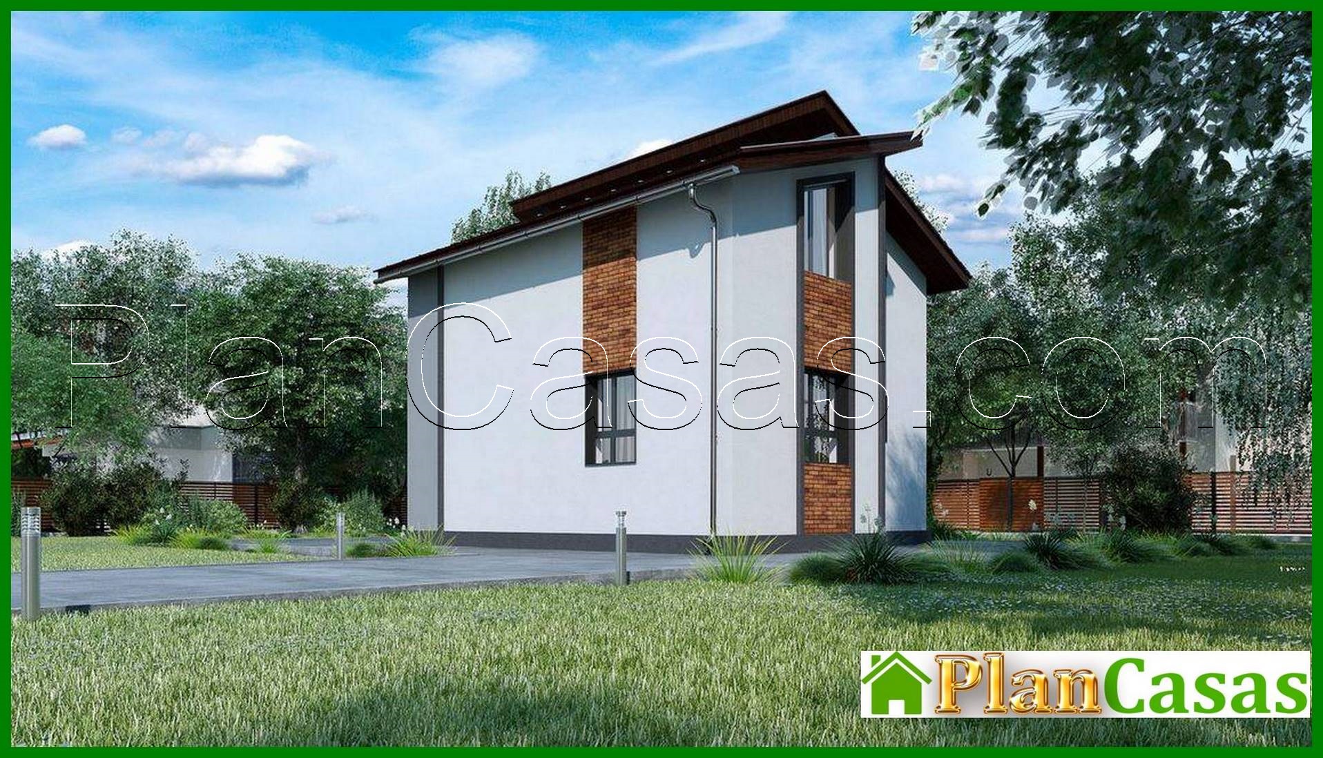 Visualization gallery - Project of a small pretty two-story house with an area of up to 80 m²