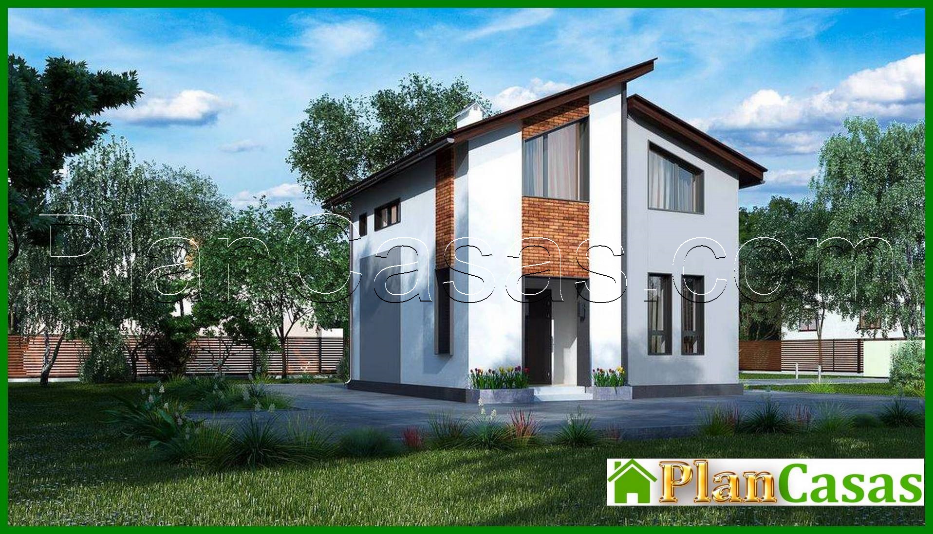 Project of a small pretty two-story house with an area of up to 80 m² house plan