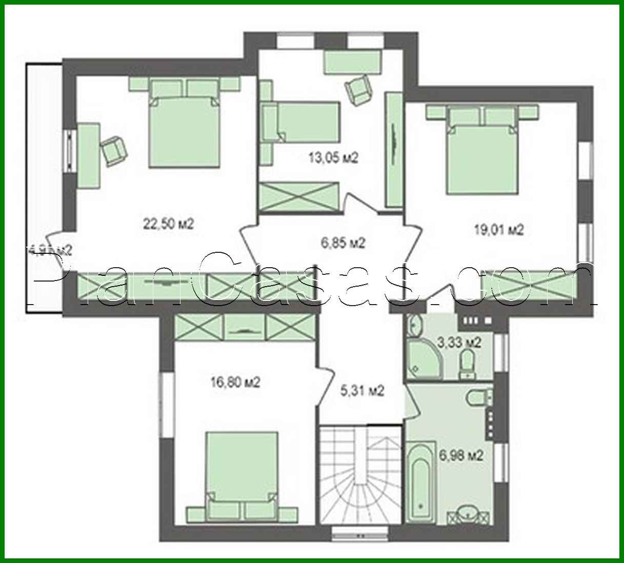 Visualization gallery - The project of a modern house on two floors in a classic style
