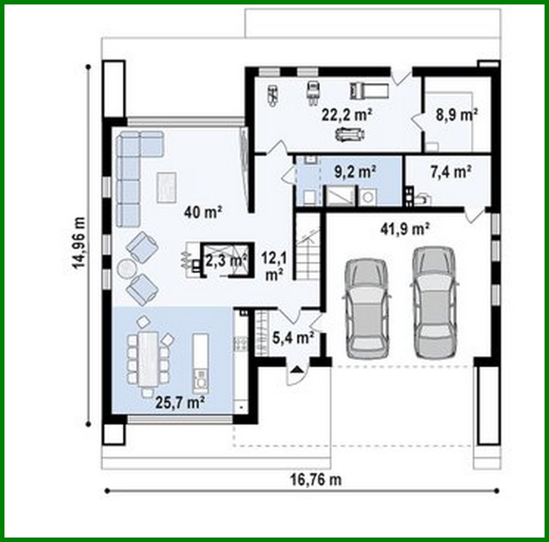 Visualization gallery - Flat two-story country house