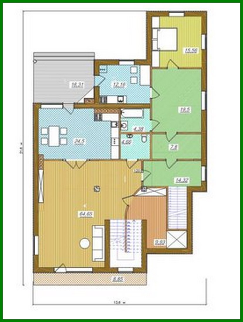 Visualization gallery - Project of a classic two-story mansion for a sloping plot