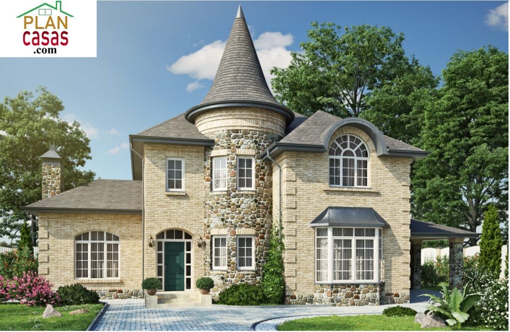 Castle type house house plan