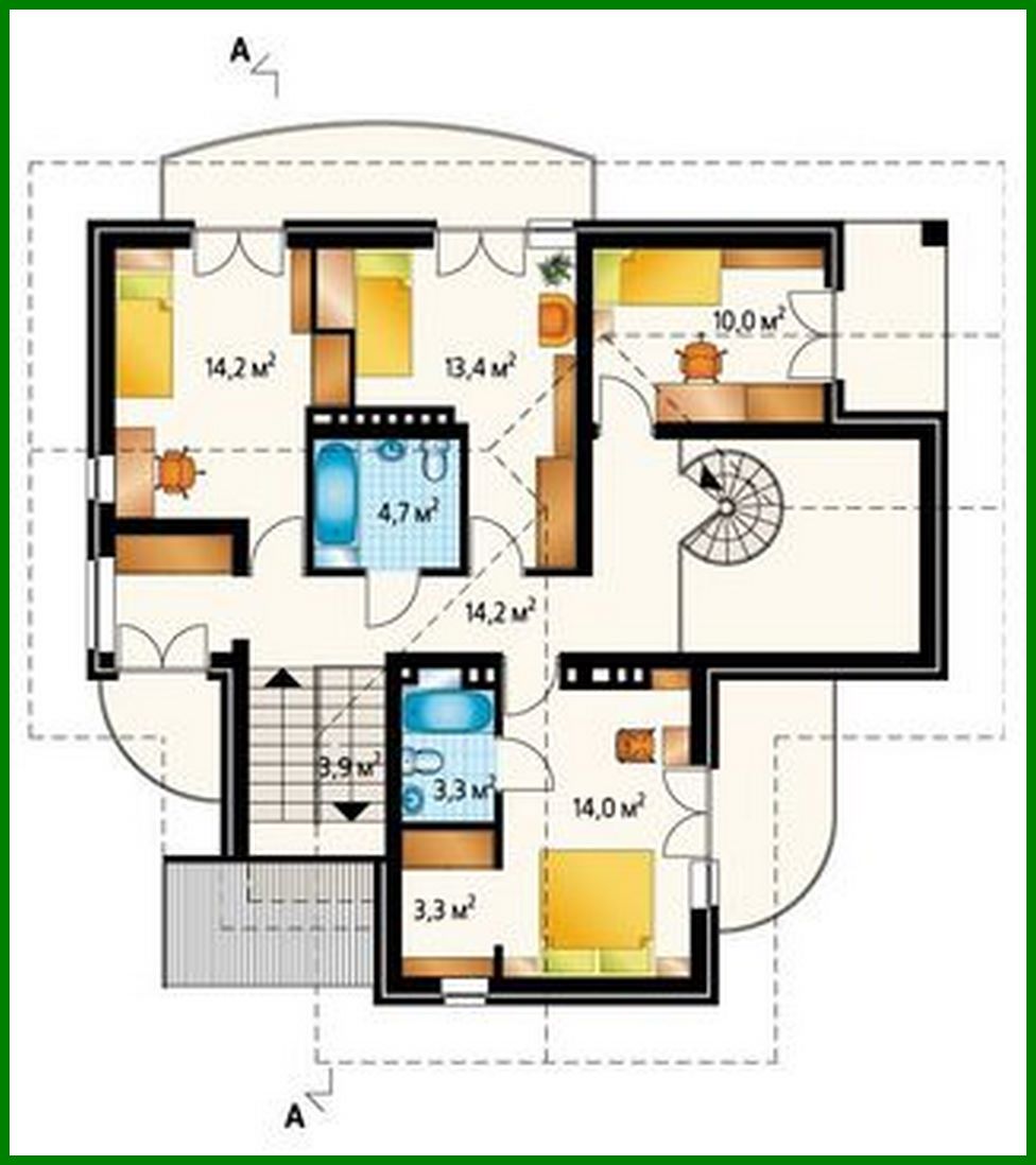 Visualization gallery - An interesting cottage project for an uneven plot