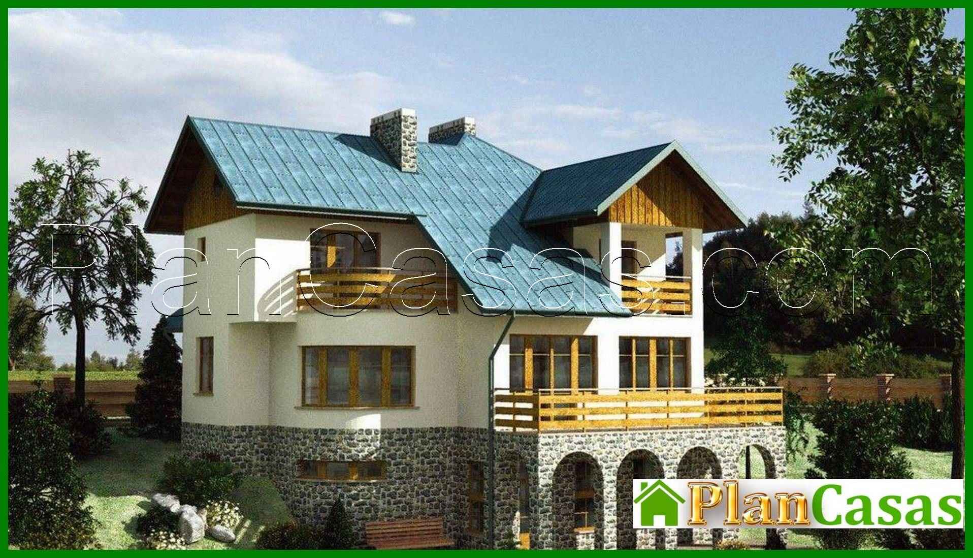 An interesting cottage project for an uneven plot house plan