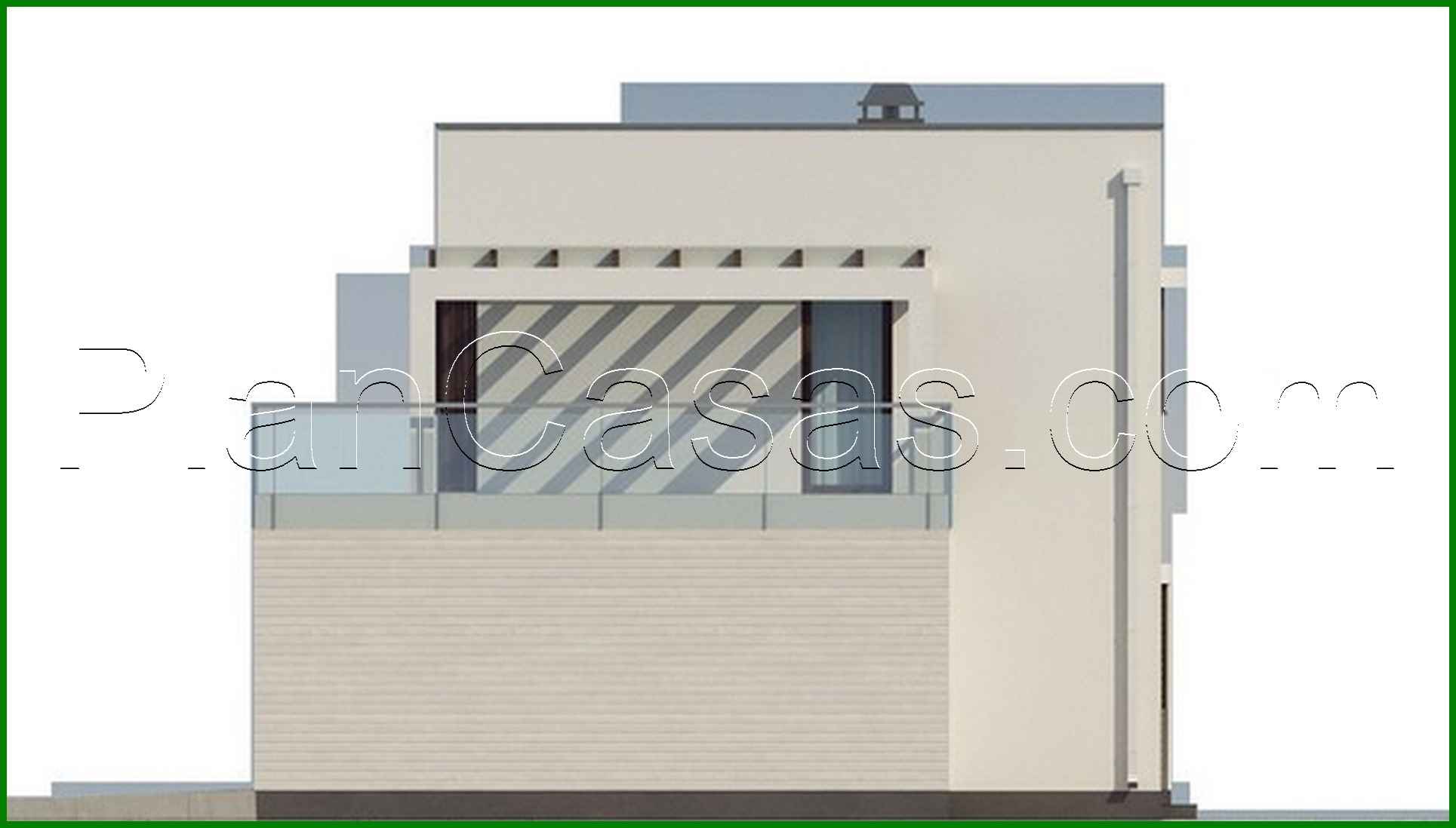 Visualization gallery - Two-story cottage with a flat roof