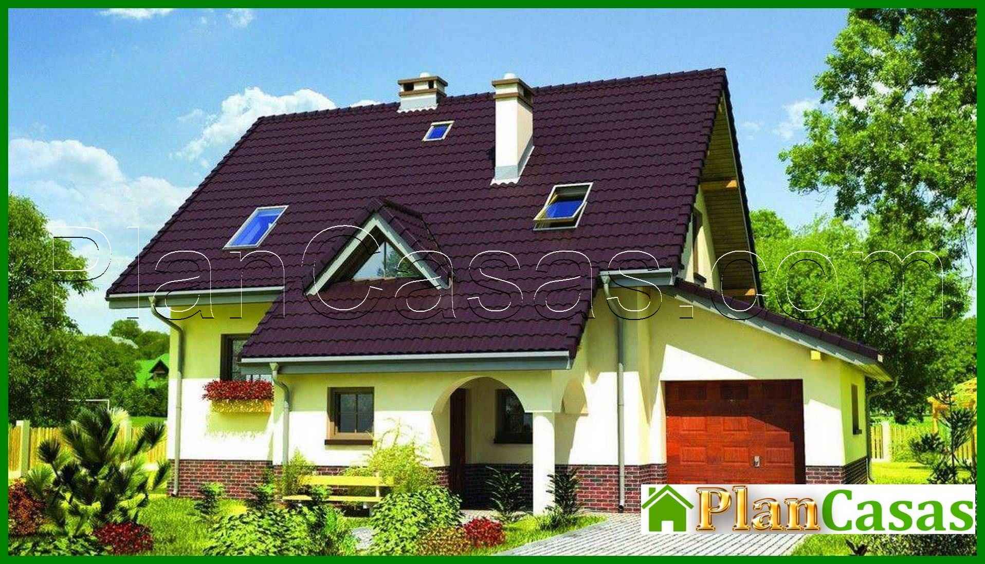 Beautiful house with garage and bay window house plan