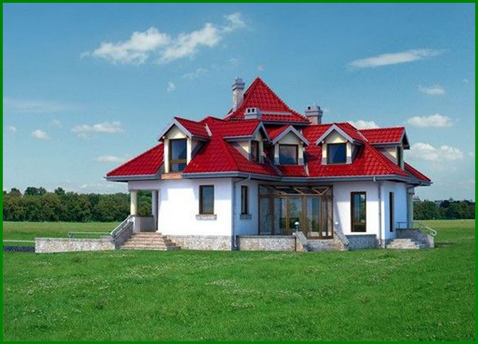 Visualization gallery - Plan of the mansion with an area of ​​231 square meters. m in a modern European style