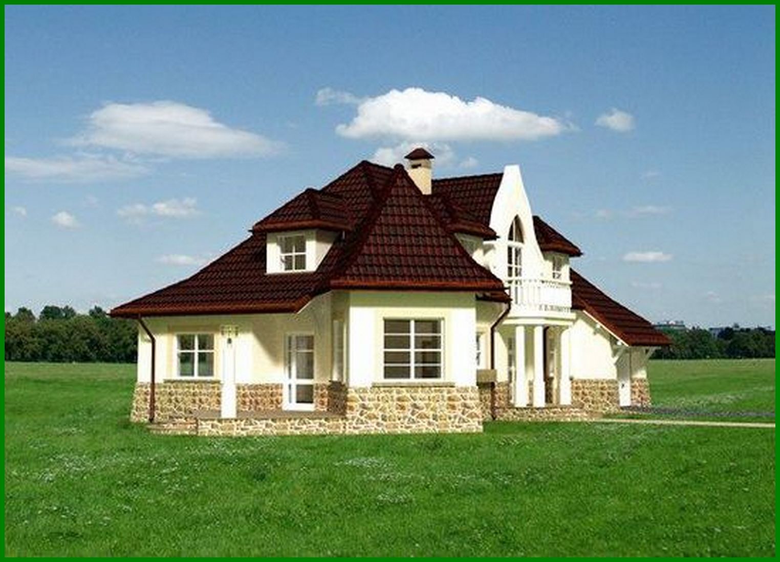 Visualization gallery - Unusual beautiful house with a spacious guest area