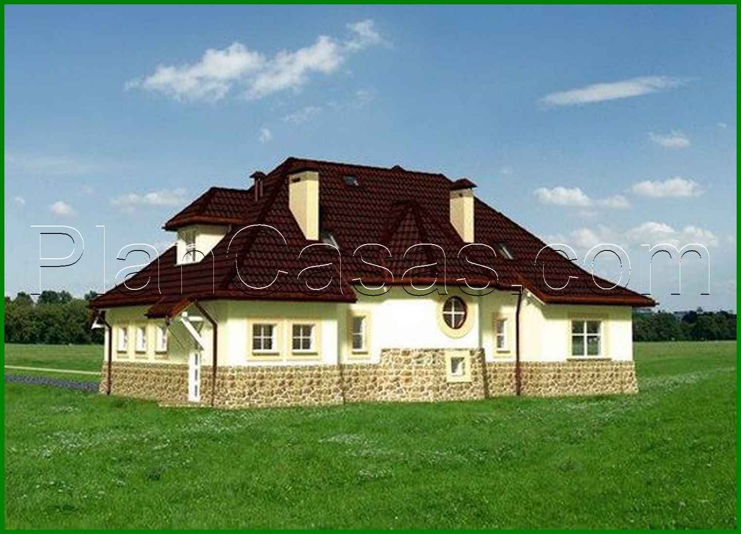 Visualization gallery - Unusual beautiful house with a spacious guest area