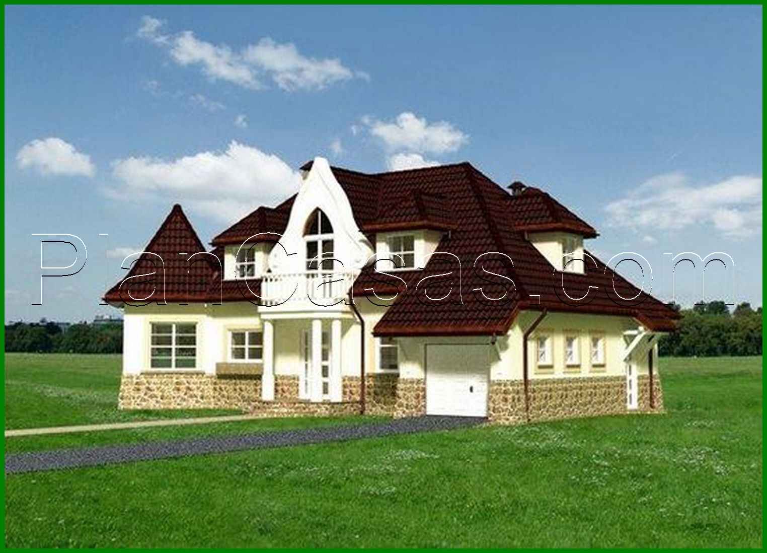 Visualization gallery - Unusual beautiful house with a spacious guest area