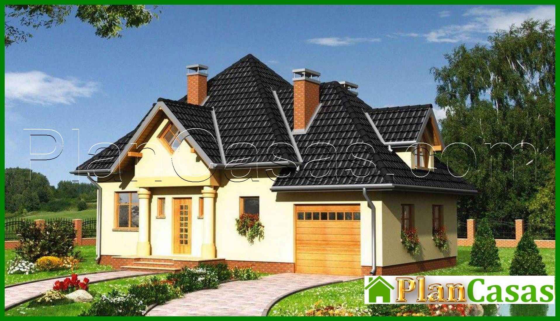 Amazing cottage under the roof of complex shape house plan