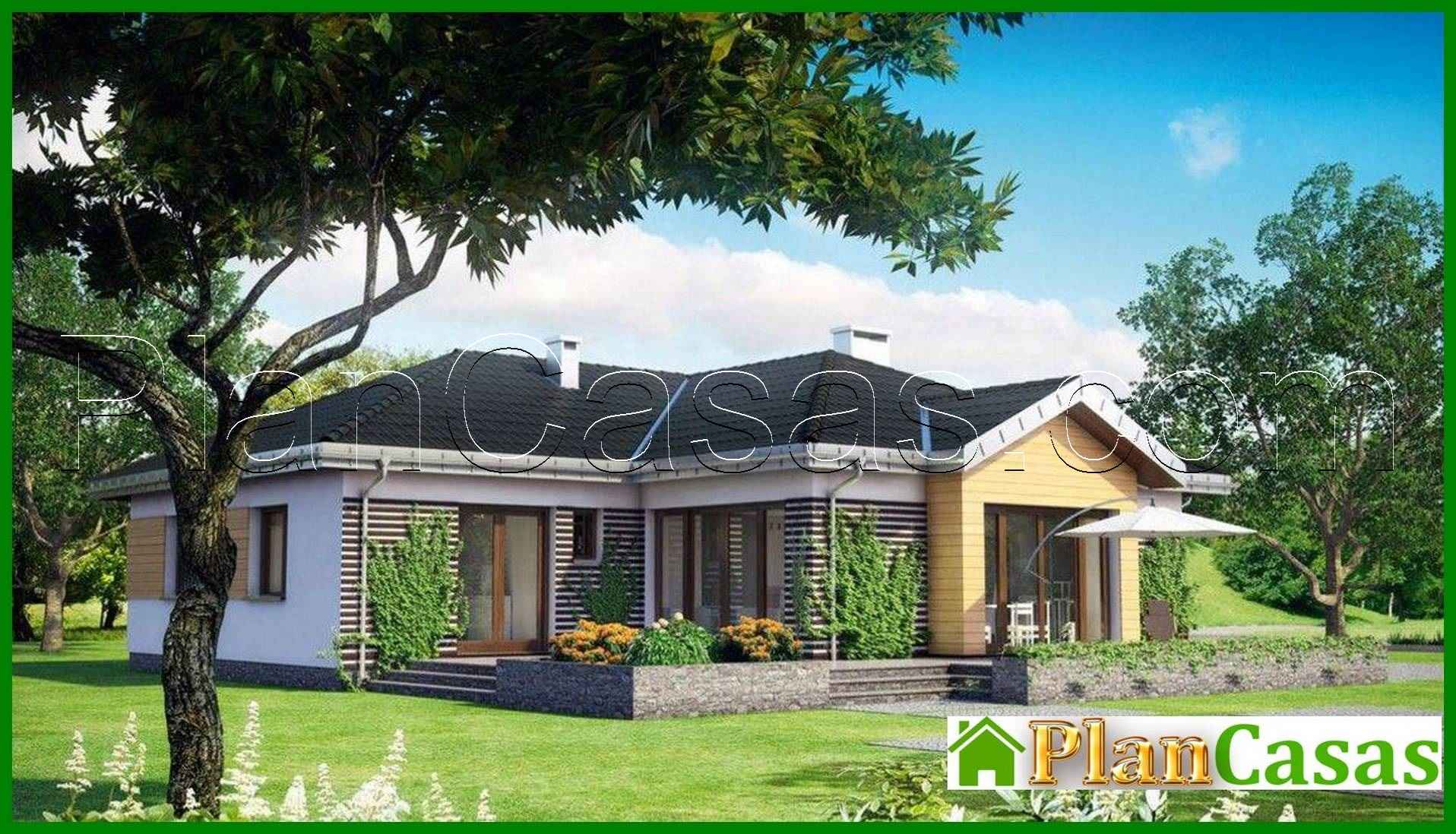 Visualization gallery - Beautiful one-story house with a garage for two cars