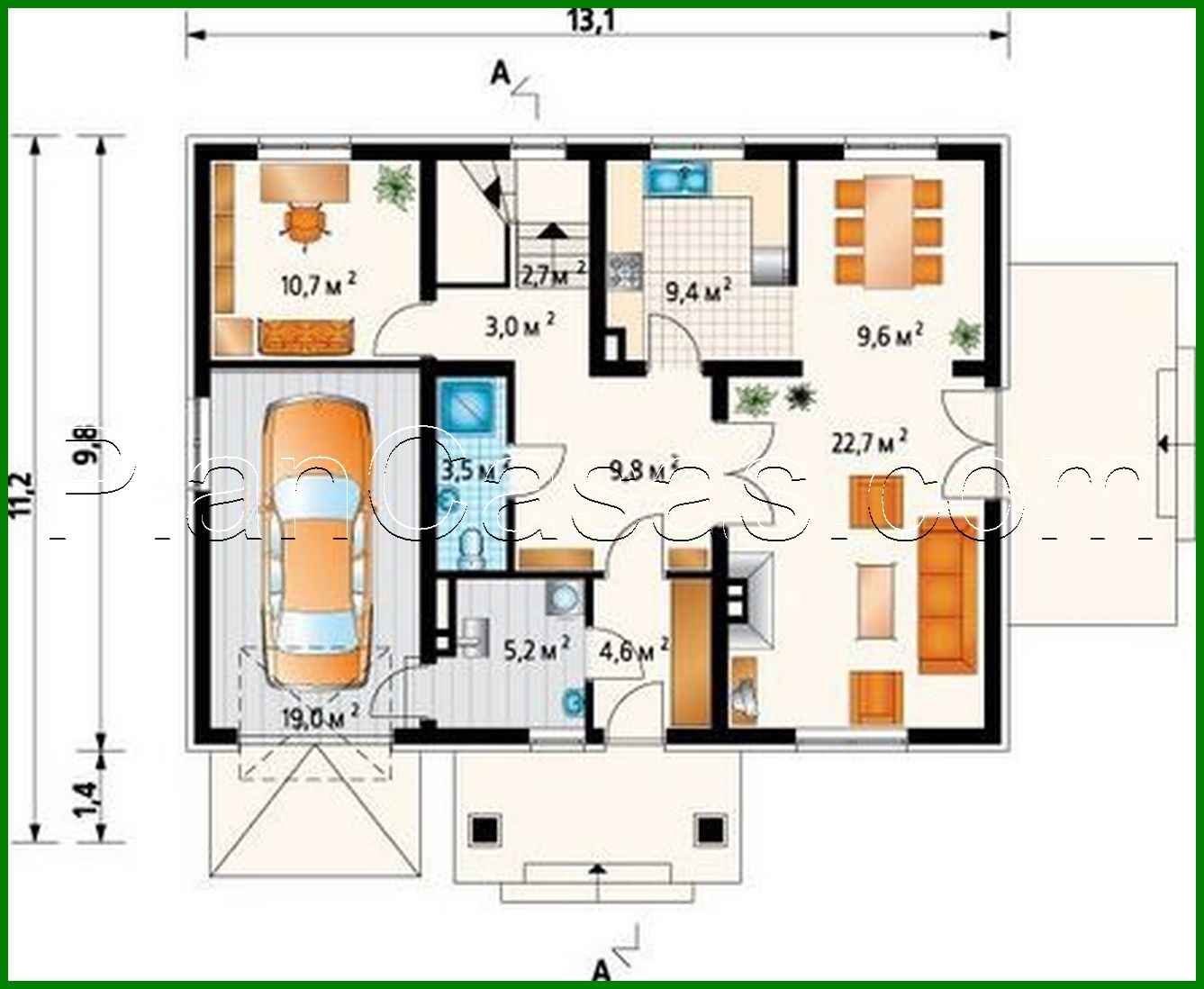 Visualization gallery - Project of an individual mansion with wooden details