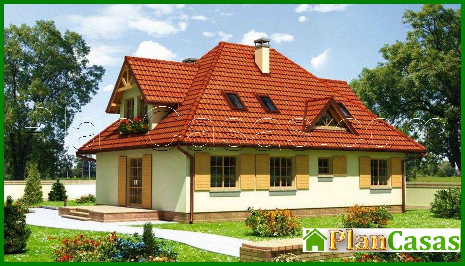 Visualization gallery - Project of an individual mansion with wooden details