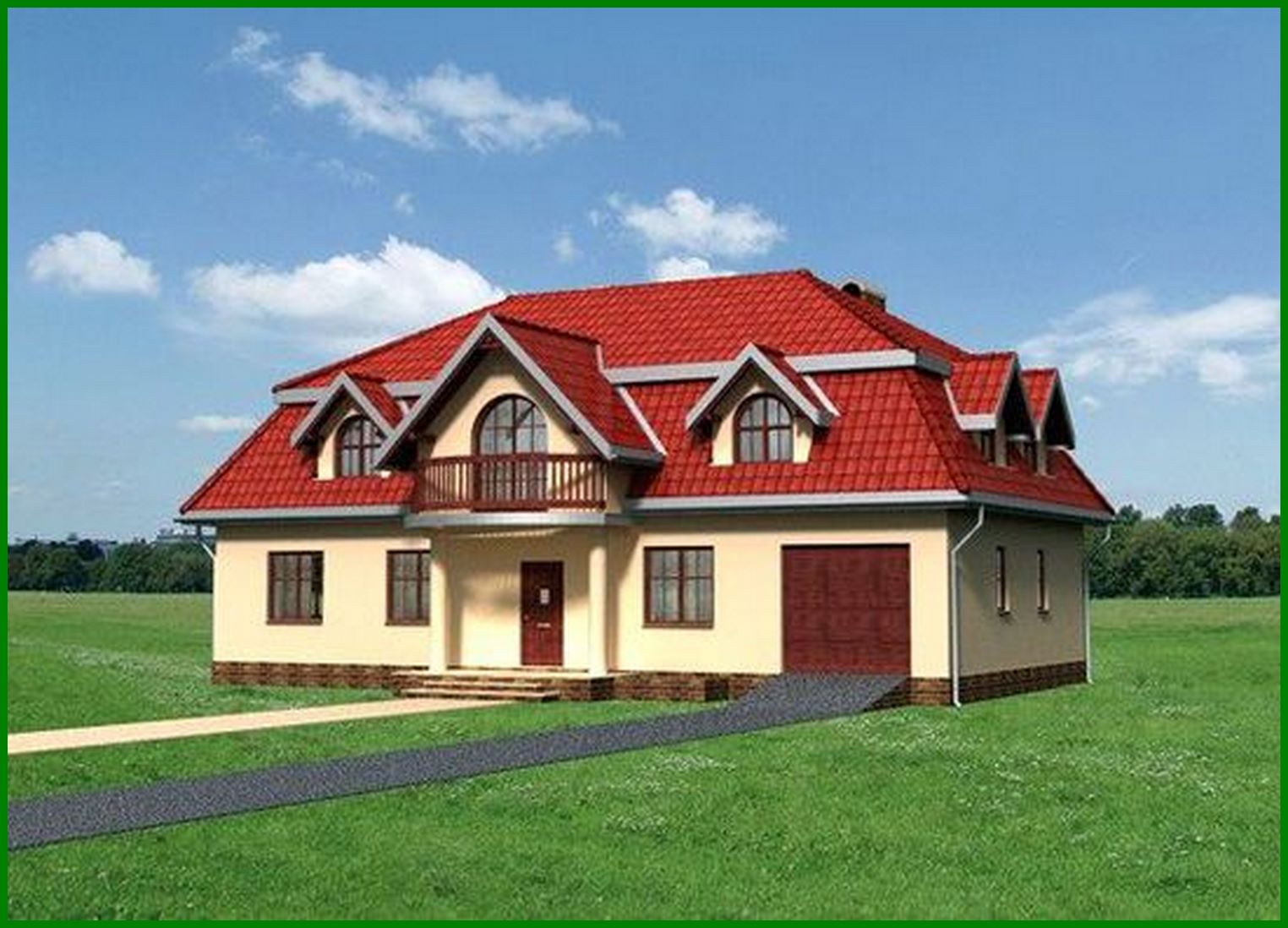 Visualization gallery - Stylish two-story building with six private rooms