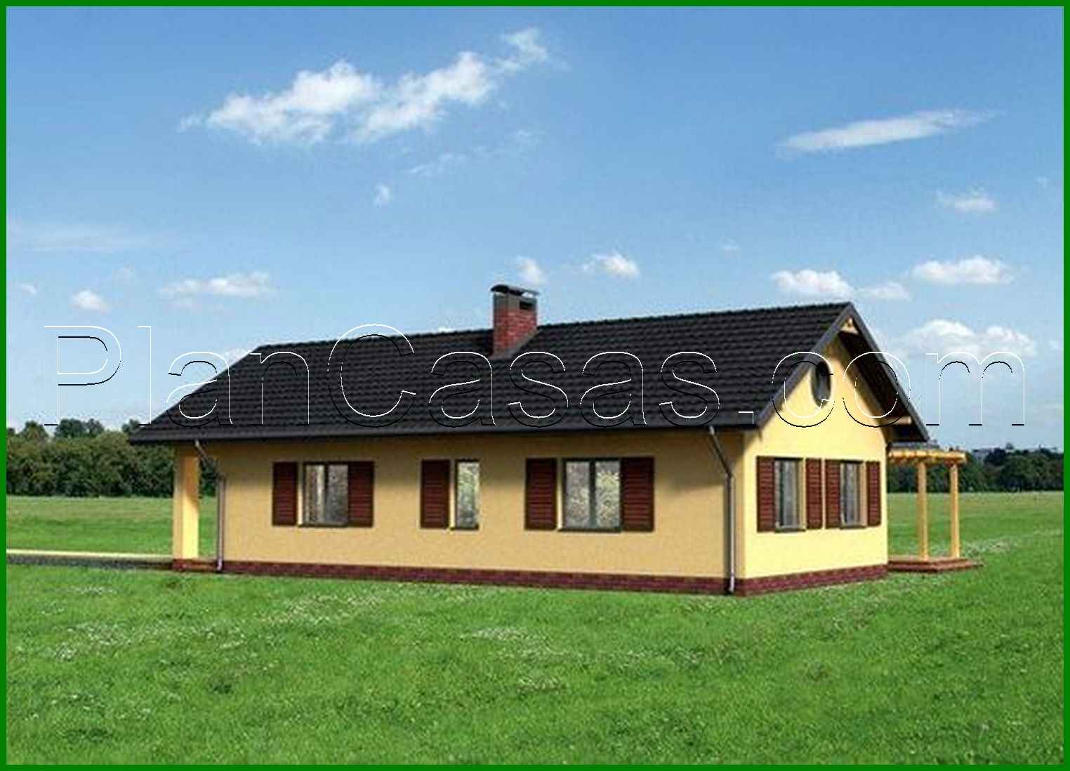 Visualization gallery - One-story mansion with large living area